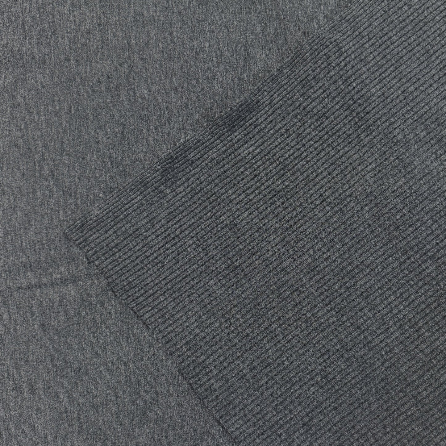 Bamboo Rib Knit - Dark Heather Grey