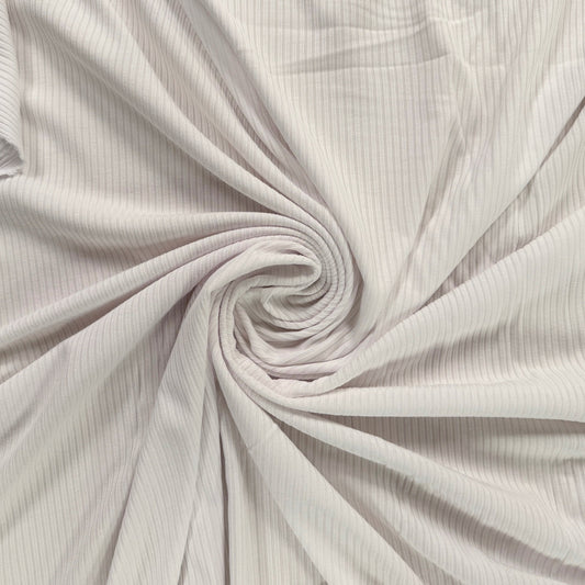 Bamboo Rib Knit - White