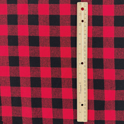 Yarn Dyed Cotton Flannel - Red Buffalo Plaid