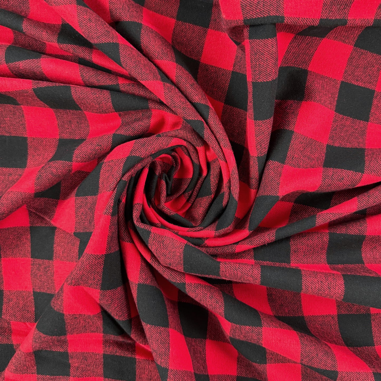 Yarn Dyed Cotton Flannel - Red Buffalo Plaid