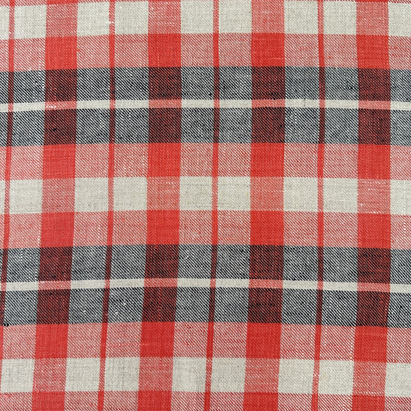 Yarn Dyed Plaid - Linen / Cotton - Deadstock Fabric