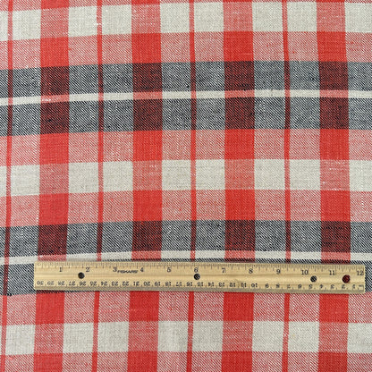 Yarn Dyed Plaid - Linen / Cotton - Deadstock Fabric