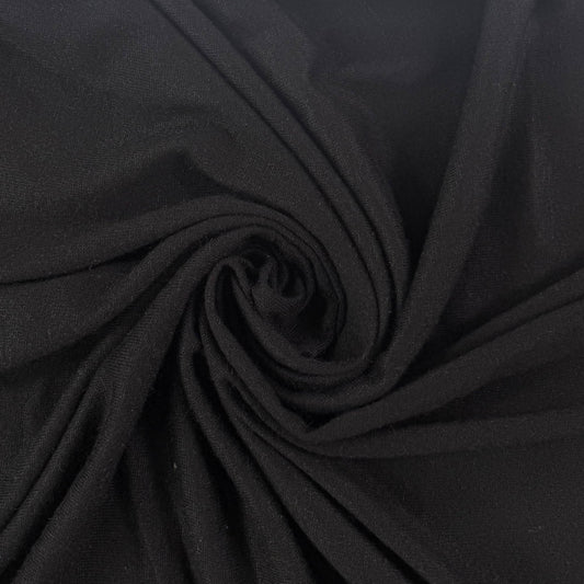 Soft Rayon Sweater Knit  - Black - Deadstock