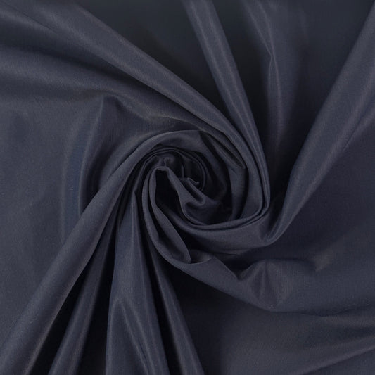 Rayon Cotton Sateen - Navy  - Deadstock