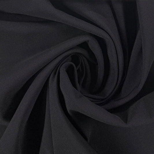 Stretch Rayon - Darkest Navy  - Deadstock