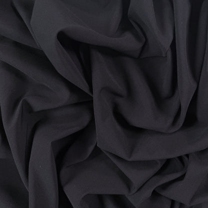 Stretch Rayon - Darkest Navy  - Deadstock