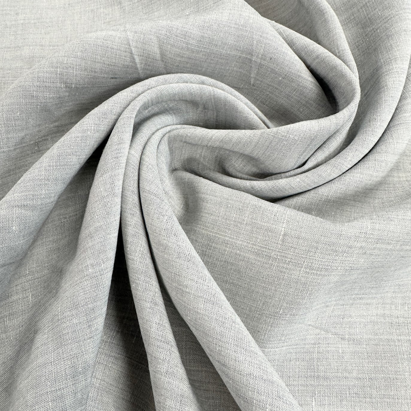 Linen / Rayon Yarn Dyed Slub - Light Grey - Deadstock