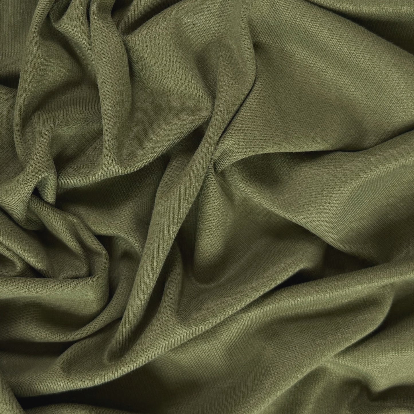 Recycled Cotton Rib Knit  - Seaweed