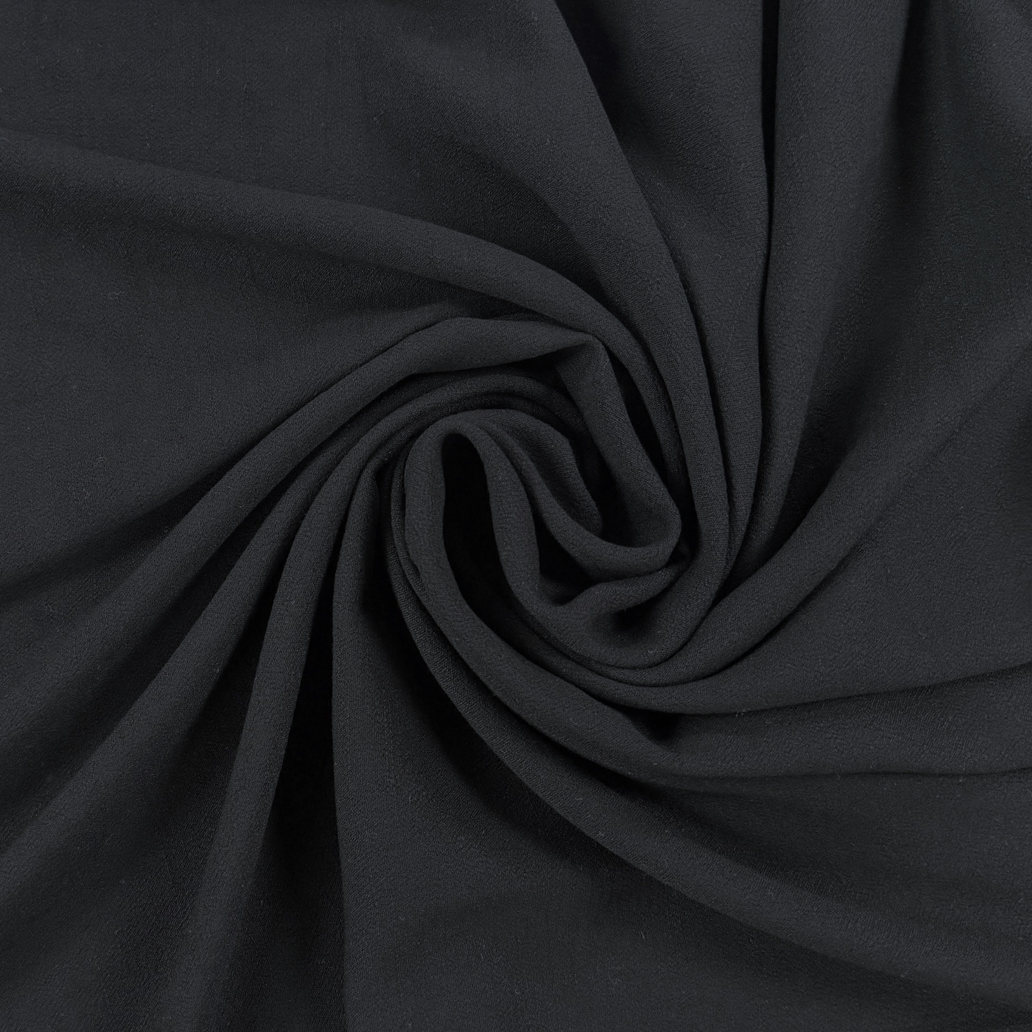 51" Remnant - Viscose Georgette Crepe - Black