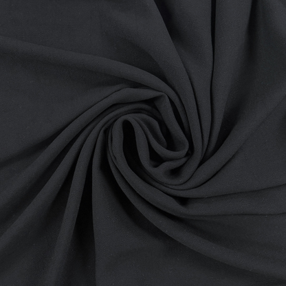 51" Remnant - Viscose Georgette Crepe - Black