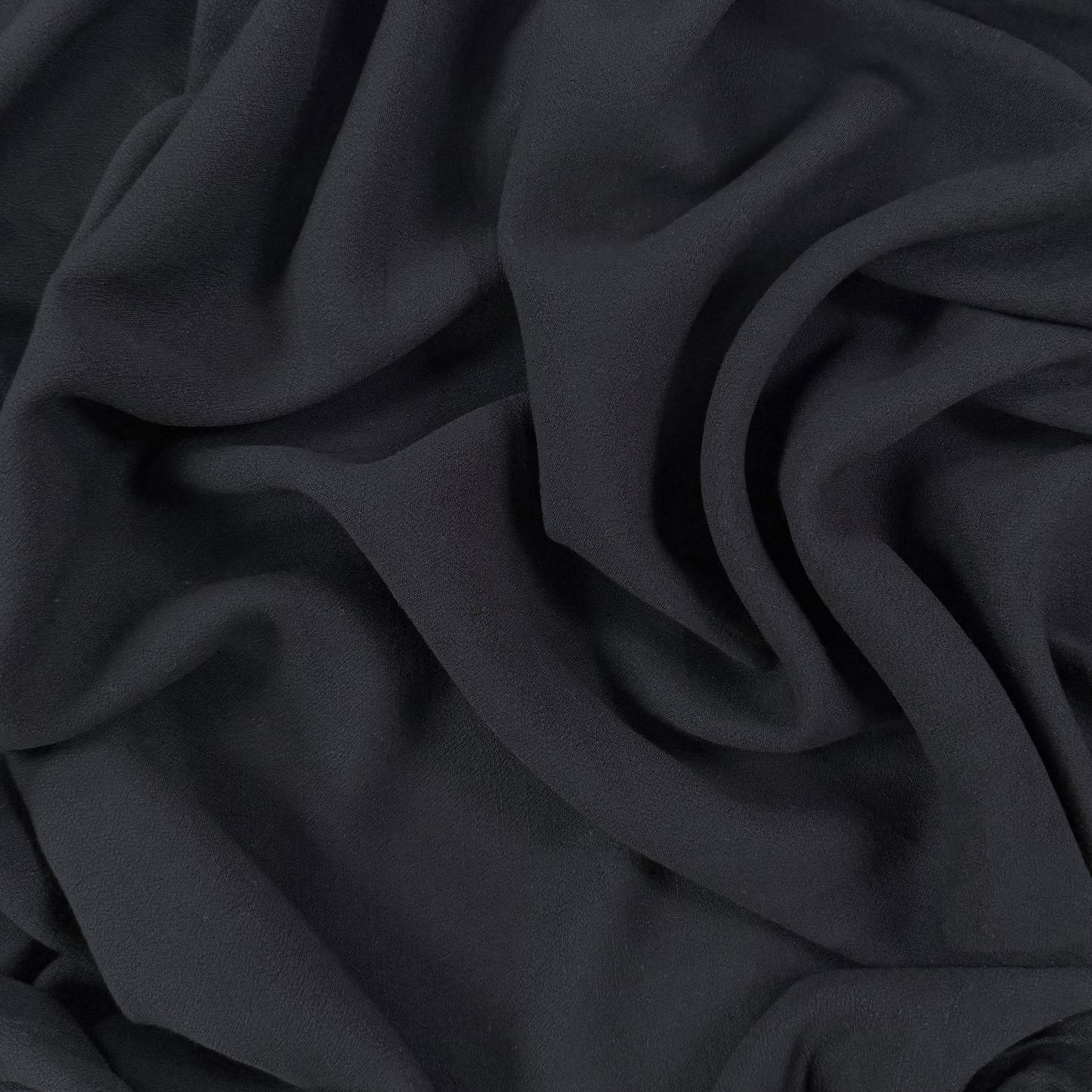 51" Remnant - Viscose Georgette Crepe - Black
