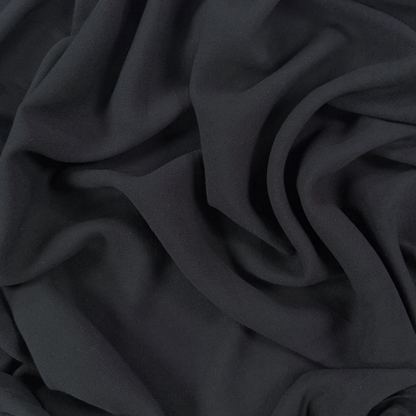 51" Remnant - Viscose Georgette Crepe - Black