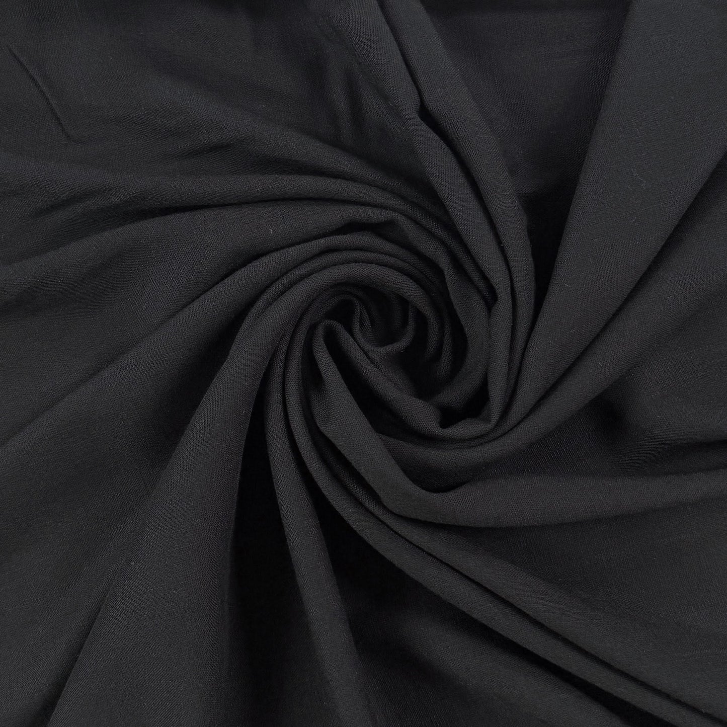 Stretch Viscose Slub - Black