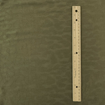 Viscose Rayon Jacquard  - Subtle Leopard Emboss - Olive