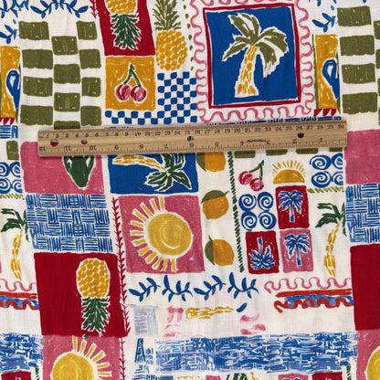 Rayon Slub Digital Print - Summer Patchwork