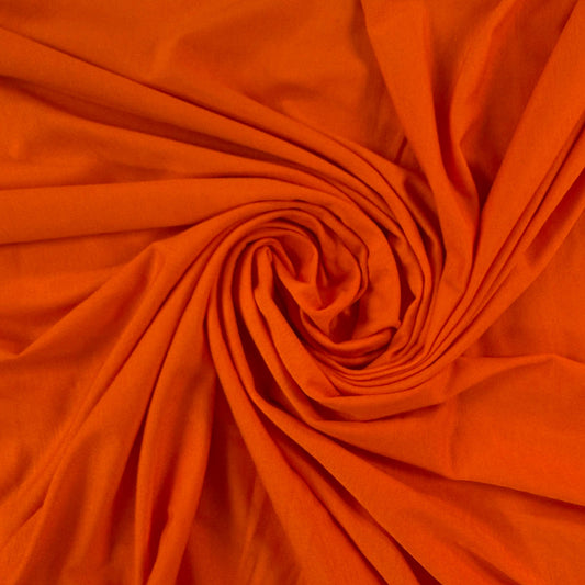 Rayon Jersey Knit - Bright Orange - Deadstock