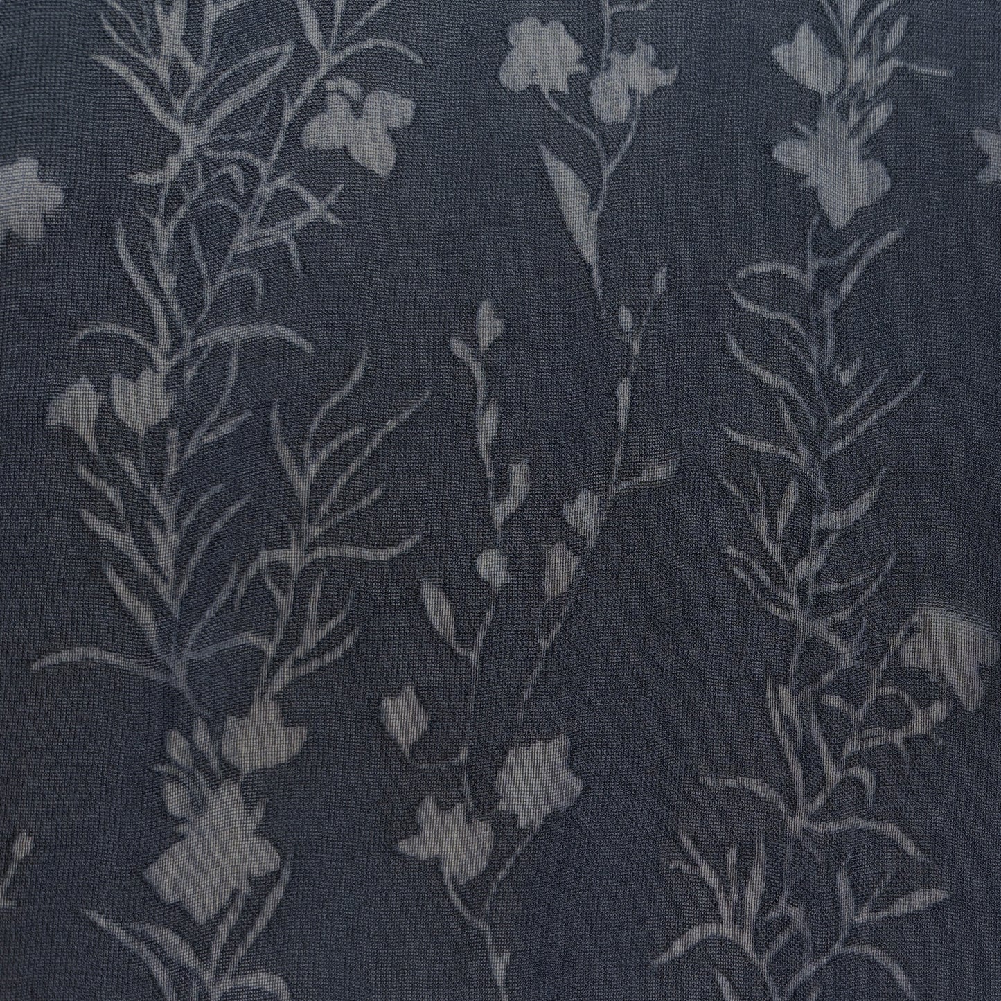 Silk Floral Burnout - Dark Navy