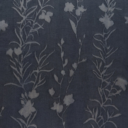Silk Floral Burnout - Dark Navy