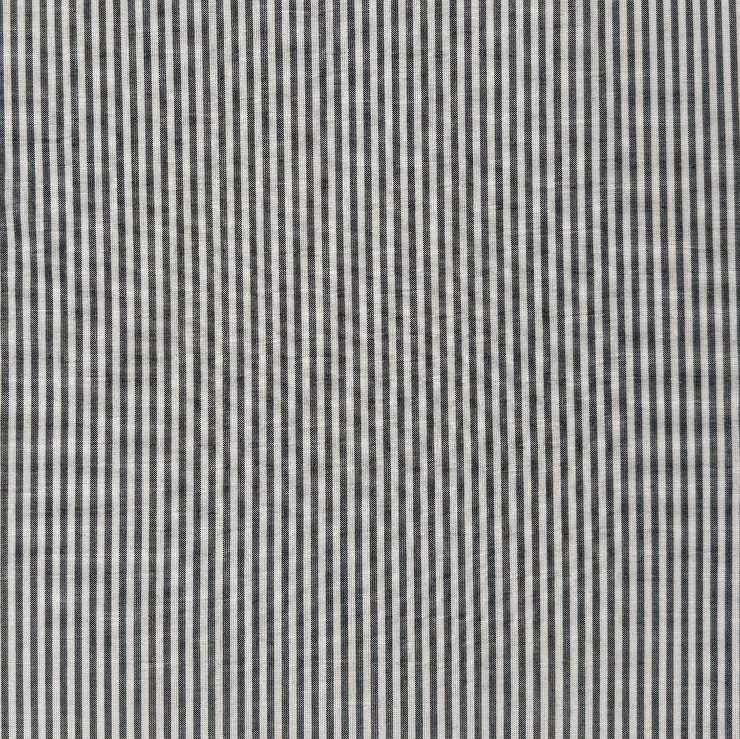 Yarn Dyed Striped Cotton Lawn - Charcoal