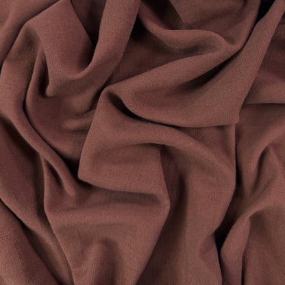 Silky Linen Viscose Noil - Chestnut