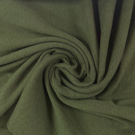 TENCEL™ Lyocell Organic Cotton 2x2 Ribbed Knit - Moss