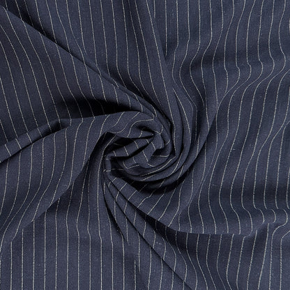 Classic Linen Rayon Yarn-dyed Stripe - Dark Navy