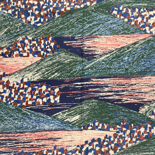 Keshiki - Lake & City - 2A - Cotton Viyella Twill Fabric