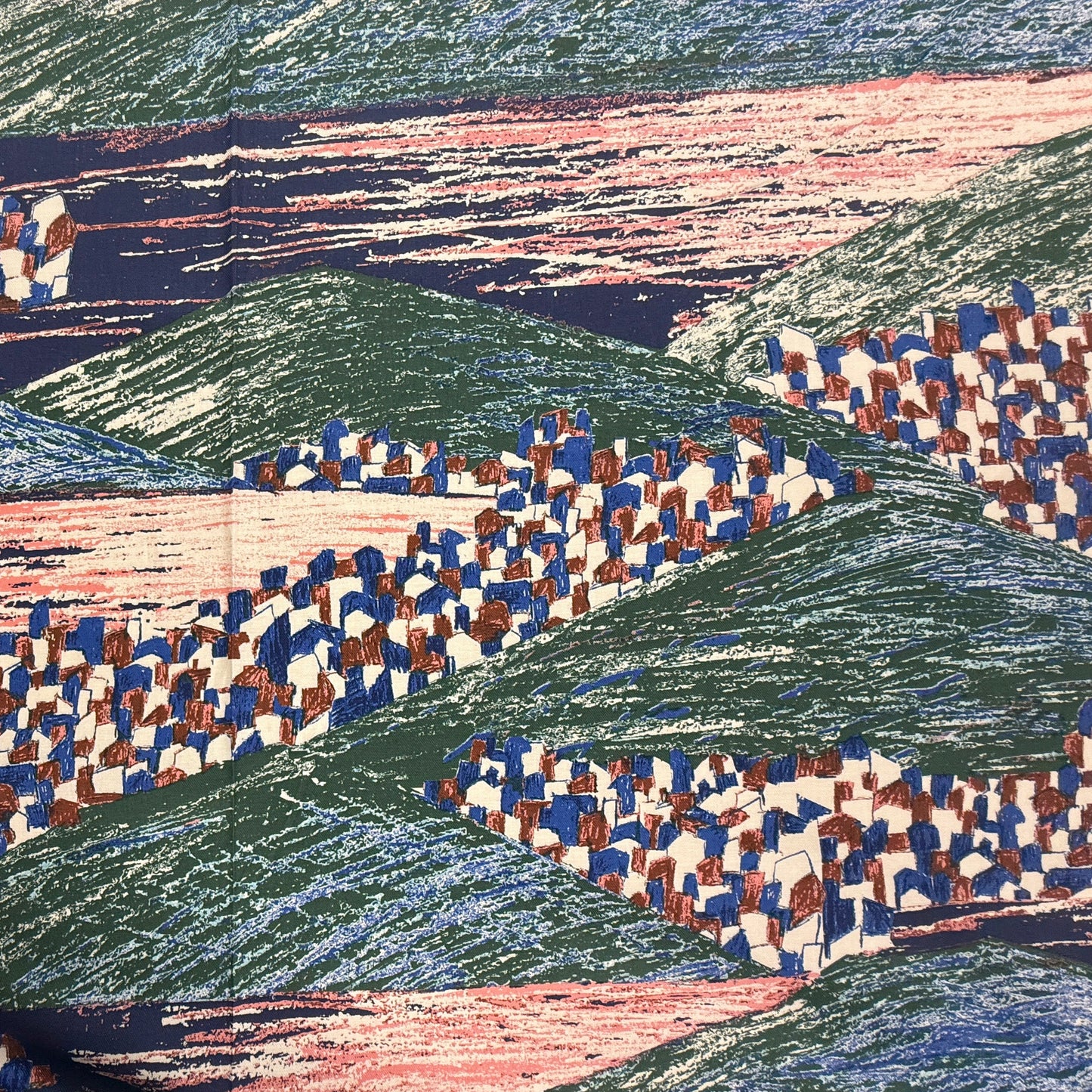 Keshiki - Lake & City - 2A - Cotton Viyella Twill Fabric