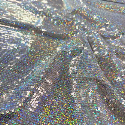 Sequins on Mesh Knit - Holographic - Deadstock