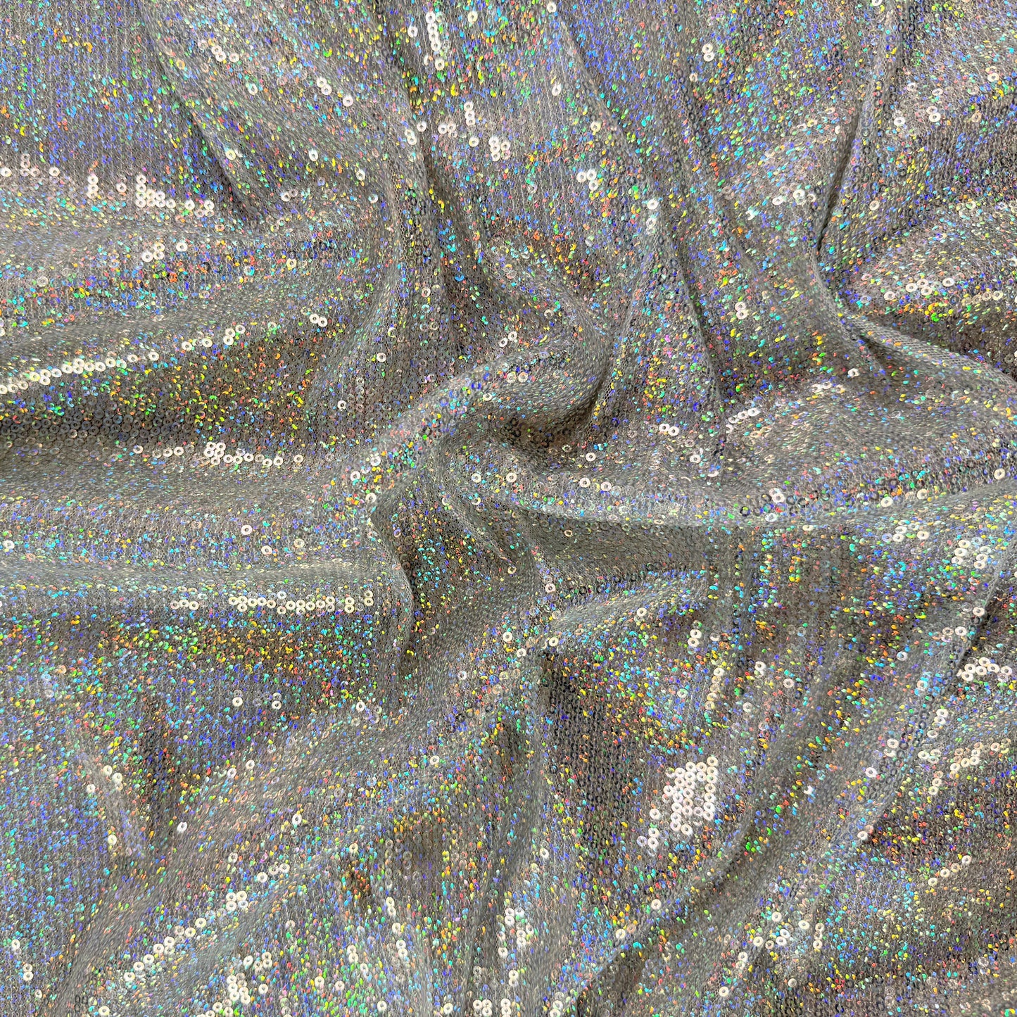 Sequins on Mesh Knit - Holographic - Deadstock