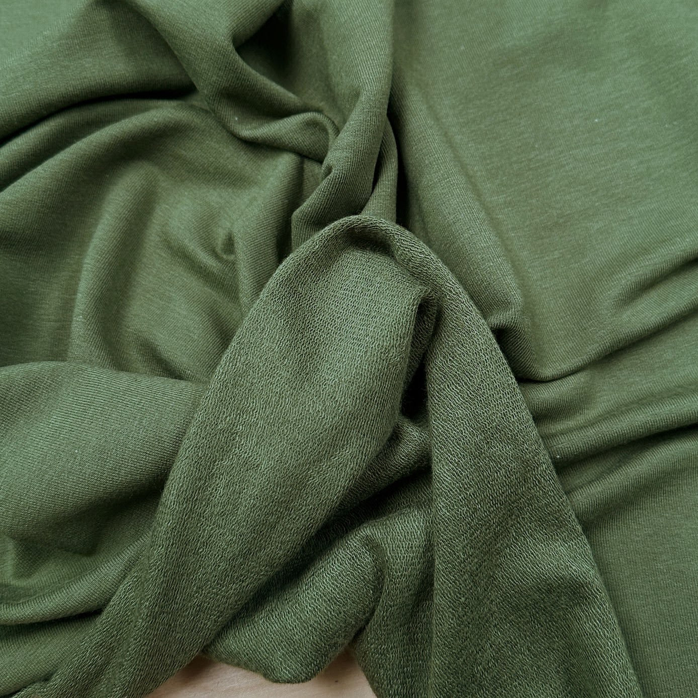Bamboo Cotton French Terry - Moss Green