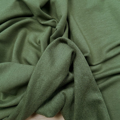 Bamboo Cotton French Terry - Moss Green