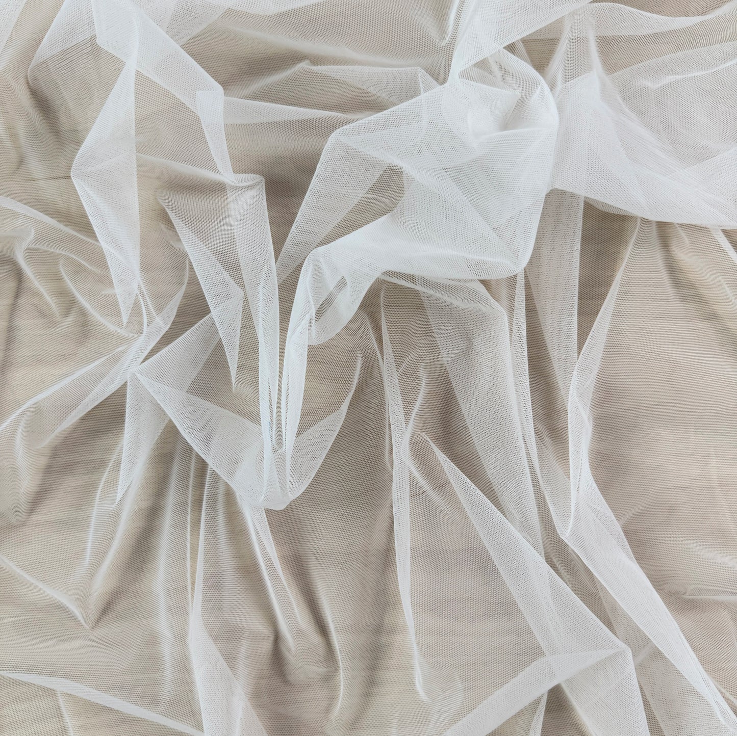 Stretch Tulle - White - Deadstock