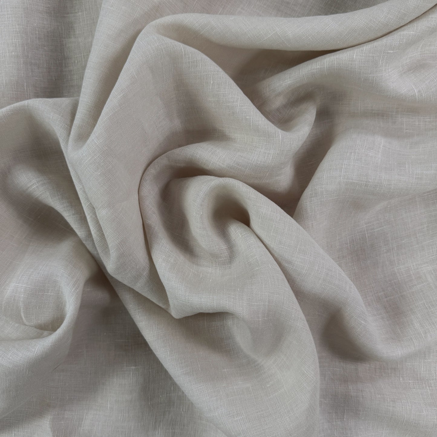 Sandwashed 100% Linen - Pale Ecru