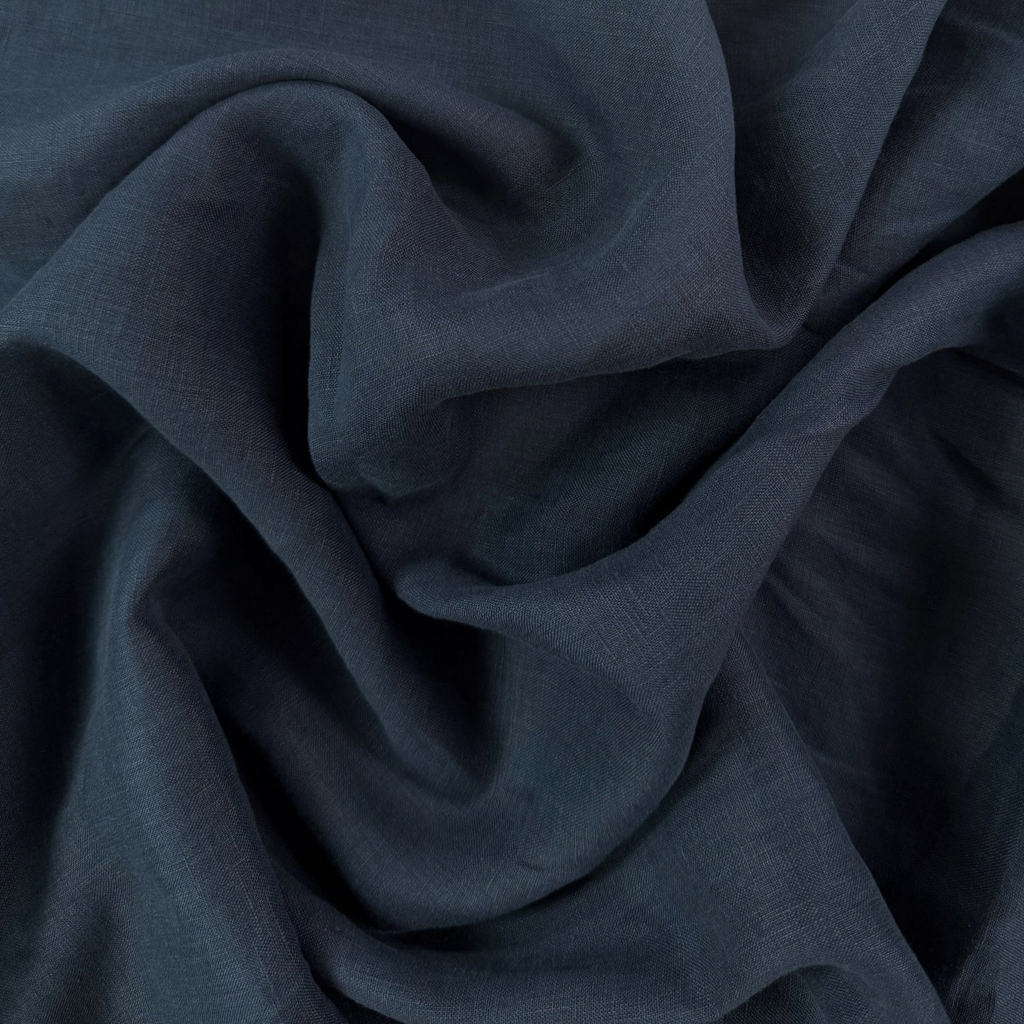 Sandwashed 100% Linen - Navy Blue