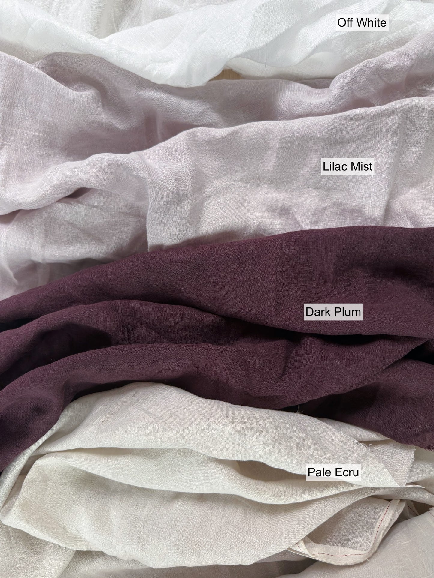 Sandwashed 100% Linen - Lilac Mist