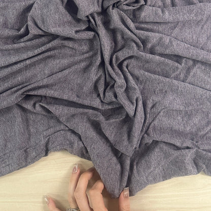 TENCEL™ Lyocell Merino Spandex Jersey - Heathered Eggplant