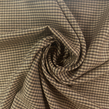 Yarn Dyed European Linen - Brown Plaid - 57"