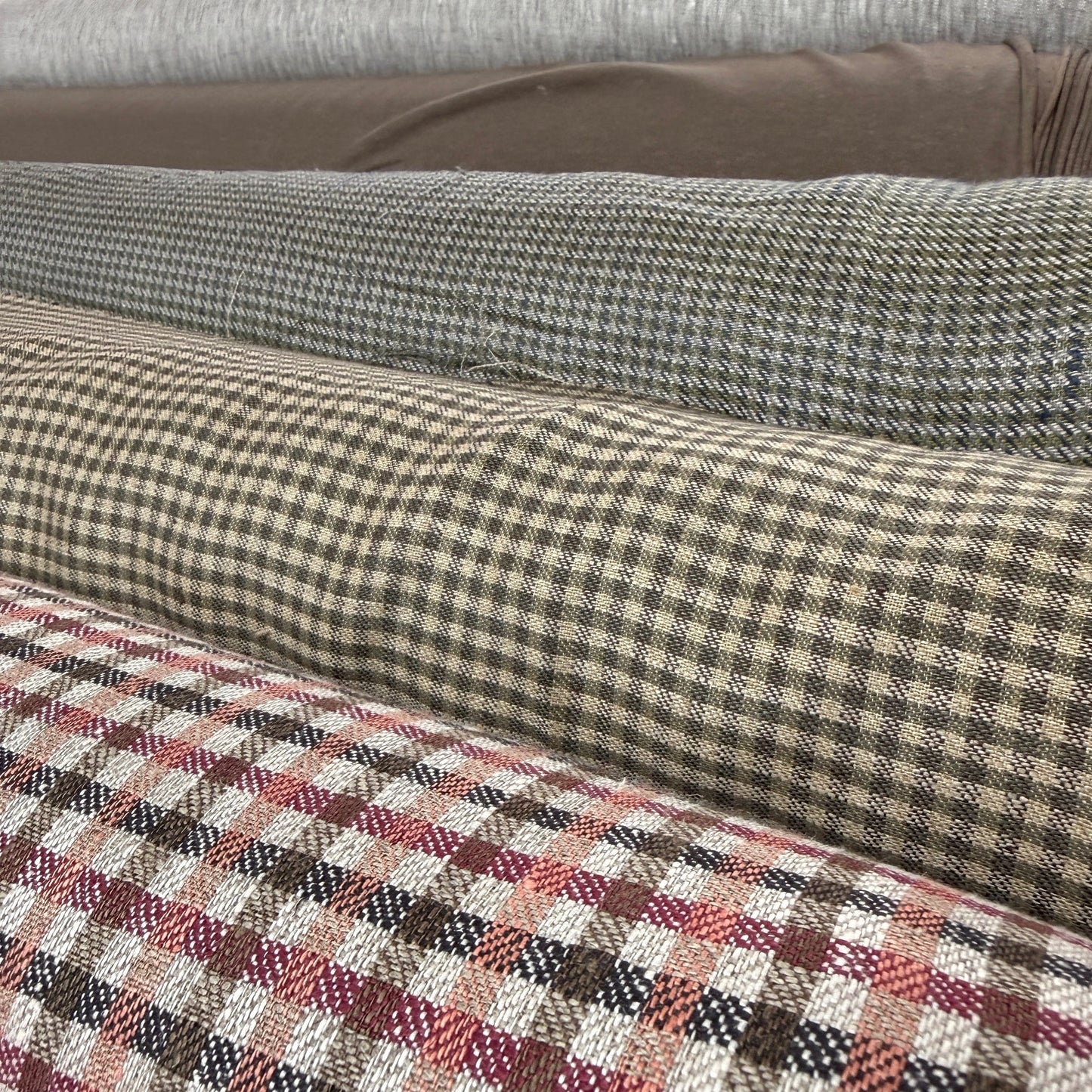 Yarn Dyed European Linen - Brown Plaid - 57"