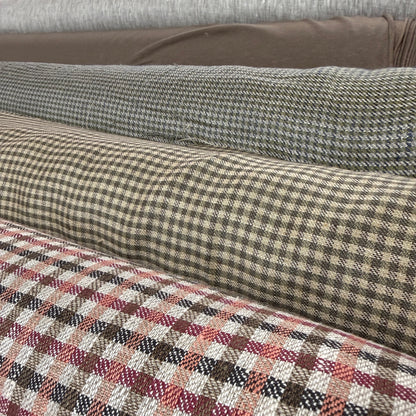 Yarn Dyed European Linen - Brown Plaid - 57"