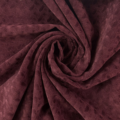 Sculpted Cotton Velvet - Wine - Deadstock