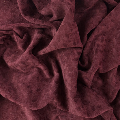 Sculpted Cotton Velvet - Wine - Deadstock