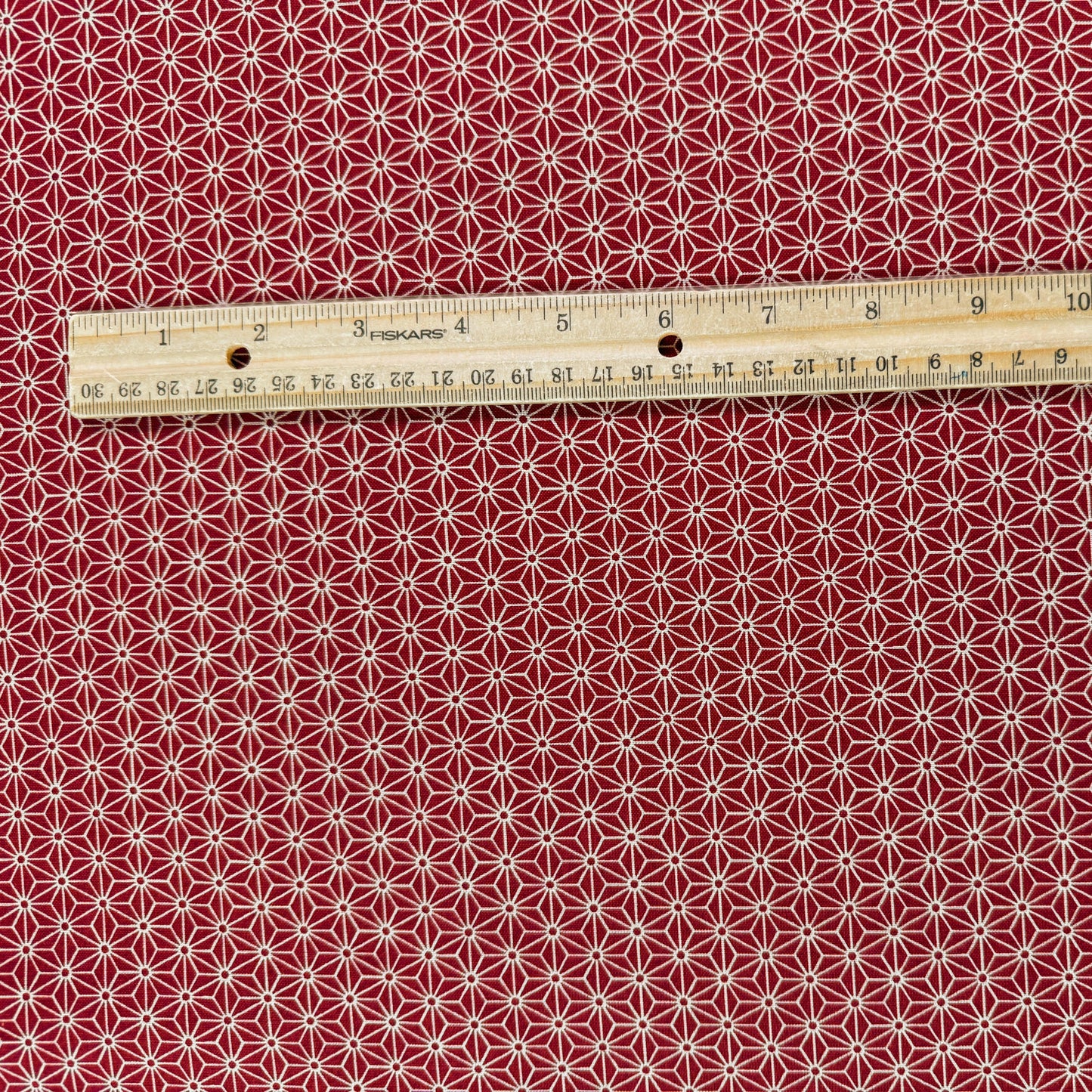 Sevenberry Woven Cotton - Hemp Leaves - Red