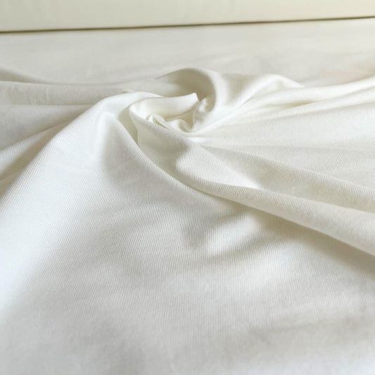 24" Remnant - Bamboo/Cotton Stretch Jersey - Ivory / Off-white