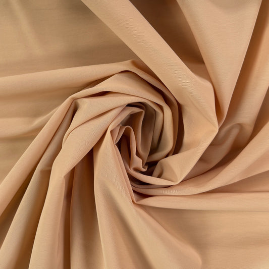 Firm Polyamide Powernet - Peach - Deadstock - Extra Wide 75"