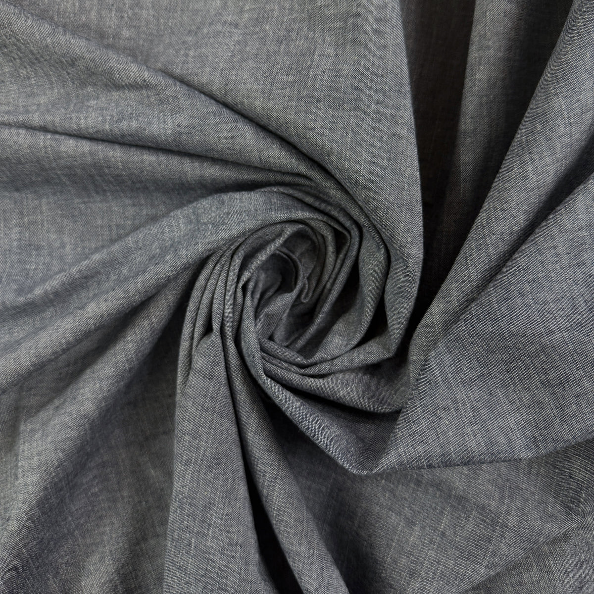 Cotton Chambray - Charcoal Blue - 5oz