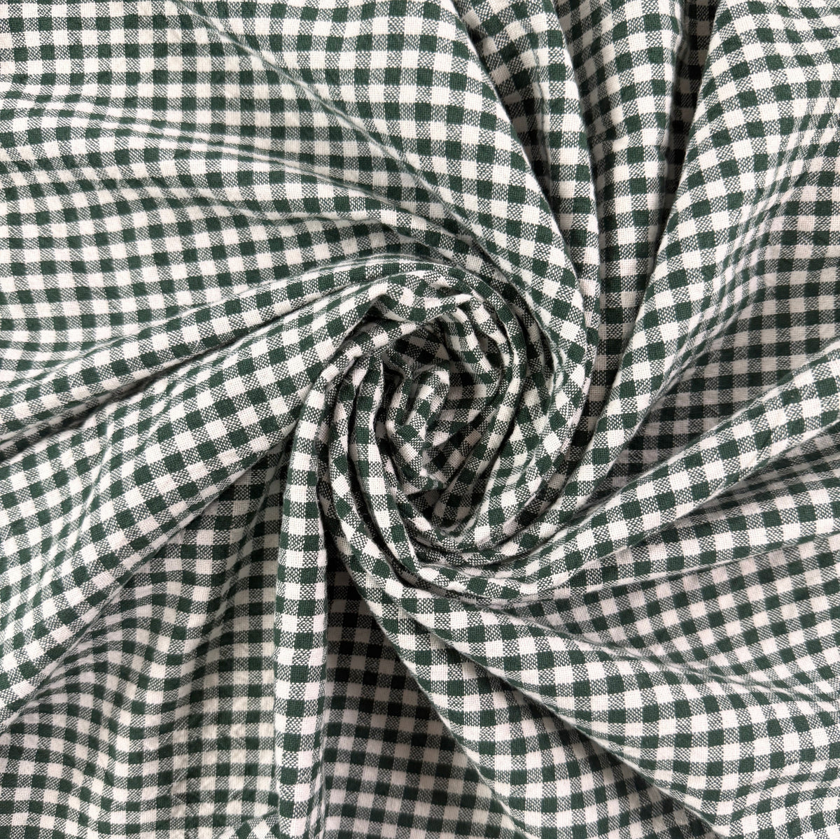 Organic Yarn Dyed Cotton - Pine Gingham