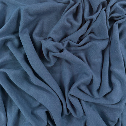 Bamboo Cotton 1x1 Rib Knit - Vintage Blue
