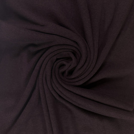 TENCEL™ Lyocell Organic Cotton 2x2 Ribbed Knit - Espresso