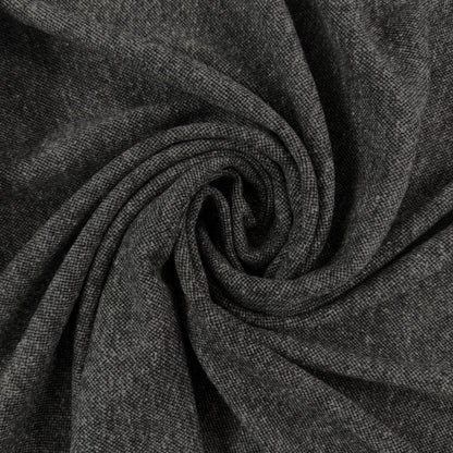 Virgin Wool and Silk Mélange Sweater Knit - Grey - Italy Designer Deadstock